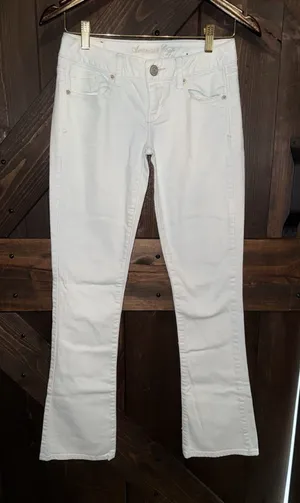 AE American Eagle Skinny Kick Jeans‎ Sz 0 R Boot Cut Flare Stretch thumbnail 1