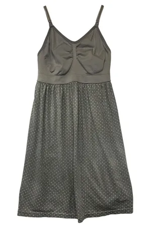 Motherhood Maternity Gray Polka Dot‎ Nursing Chemise Nightgown Size Large L thumbnail 1