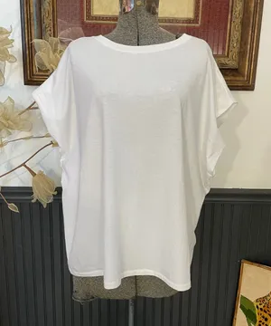 nuuds White Oversized Boxy Cotton Tee XL Minimalist Modern Basic thumbnail 1