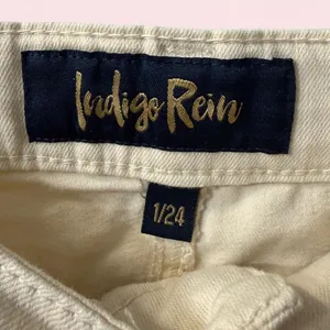 Women’s Indigo Rein Hi Rise Cream Shorts NWT Cream 1/24 Frayed Hem thumbnail 5