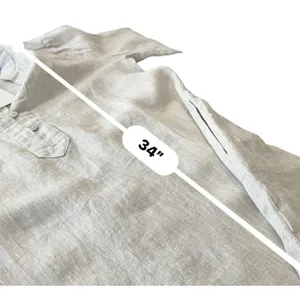 NWT Tuckernuck Tatum Linen Dress Small Beige Natural Shift Mini Long Sleeve thumbnail 10