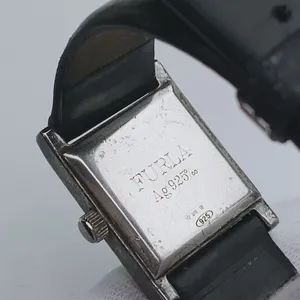 FURLA 925 Sterling Silver Black‎ Leather Watch thumbnail 2