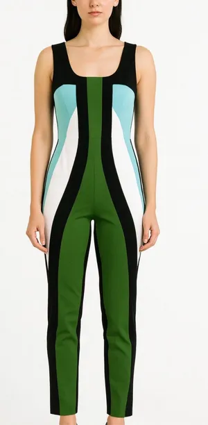 NO KA’OI Colorblock Sleeveless Catsuit Jumpsuit Activewear Size S thumbnail 1