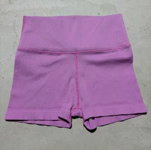 Aerie High-Waist Ribbed Pink Women’s Shorts small thumbnail 1