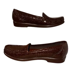 SAS Tripad Simplify Brown Patent Crocodile Embossed Leather Loafers Women's 7.5‎ thumbnail 4