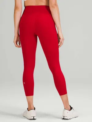 Lululemon Base Pace High Waisted Dark Red 23" Leggings Size 8 thumbnail 2