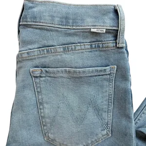 Mother Denim The Tomcat Ankle Fray Hi Rise Size 27 Kitty Corner Blue Stretch thumbnail 3