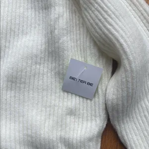 White Sweater Dress Off the Shoulder thumbnail 4