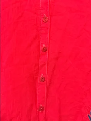 Final Price Johnny Was Hot Pink Embroidered Button-Front Tunic thumbnail 5