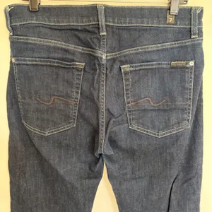 7 For All Mankind Standard Straight Leg‎ Dark Wash Jeans Size 33 Button Fly thumbnail 9