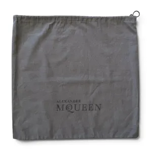 Alexander McQueen Gray Drawstring Dust Bag Sleeper Cover 16.5"x15.5" thumbnail 1