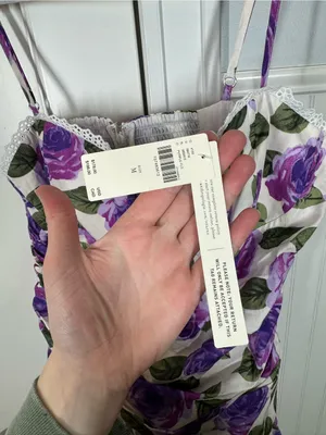 Anthropologie Maeve Cotton floral Printed Midi Dress size medium NEW NWT garden thumbnail 6