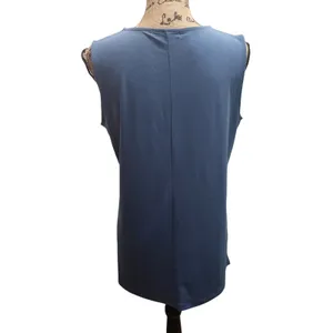 Banana Republic Blue Sleeveless V-Neck Tunic Top Size‎ L thumbnail 2