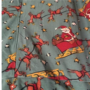 LuLaRoe Green Red Santa Reindeer Christmas Leggings Size TC2 thumbnail 3