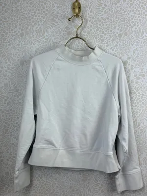 On Running Women's Undyed White Cotton Crew Neck Sweatshirt - Size - Medium thumbnail 4