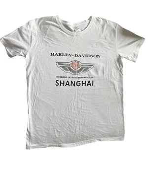 VTG Harley~Davidson Tee XXL Shanghai 2003 100 Years Of Great Motorcycles White thumbnail 1
