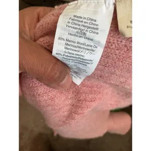 Madewell Button-Front‎ Merino Wool Blend Sweater XXS Pink Ribbed Knit Top thumbnail 4