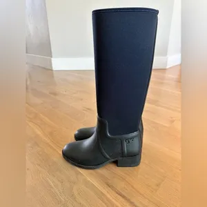 Tory Burch tall April Rain boot navy blue size 7 thumbnail 4