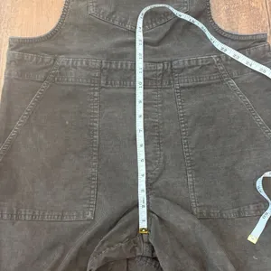 Aerie Womens Werk and Play Overalls Medium Grey Corduroy Stretch Raw Hem Hipster thumbnail 7