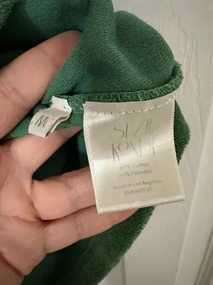 Suzie Kondi The Dita Beach Terry Tank Mini Dress Green size small thumbnail 4