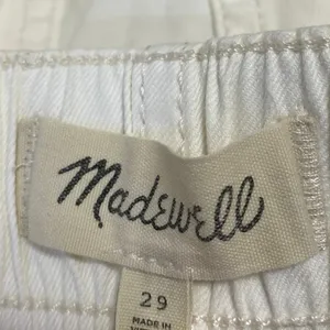 Madewell Garment-Dyed Women's White Pull On High Waisted Utility Shorts Size 29 thumbnail 5