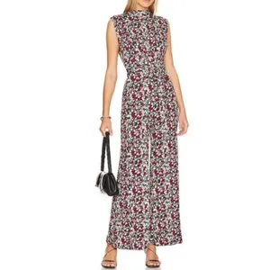 Free People Vibe Check‎ floral jumpsuit tie waist and back sz XS thumbnail 3