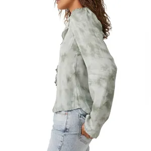 Free People New Women’s Lyocell Tie Front Blouse, Size M New w/Tag Retail $128 thumbnail 8