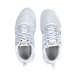 Nike Flex Experience Size 6.5W Wide White Gold Swoosh Sneakers Training Shoes thumbnail 4