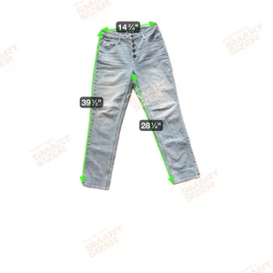 PAIGE Sarah Slim Jeans Womens Size 28 Light Wash Button Fly Cropped Leg thumbnail 4