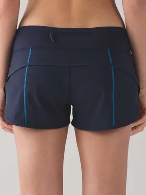 Lululemon Speed Shorts 4-way Stretch 2.5" Midnight Navy running low rise thumbnail 1