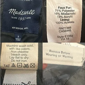 Madewell Black Faux Shearling Sherpa Vest Small Apres Ski Boho Cozycore Hygge‎ thumbnail 10