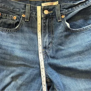 Levi's Low Pro Straight Jeans Distressed Knee Holes‎ Ripped 100% Cotton Size 24 thumbnail 9