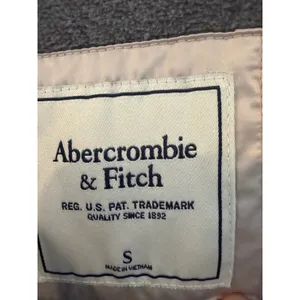 Abercrombie & Fitch Quilted Liner Jacket Womens Small Tan Beige Fleece Snap thumbnail 4