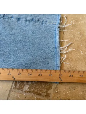Anine Bing Lara Jean Distressed Button Fly Raw Hem Denim Women's Size 27 thumbnail 7
