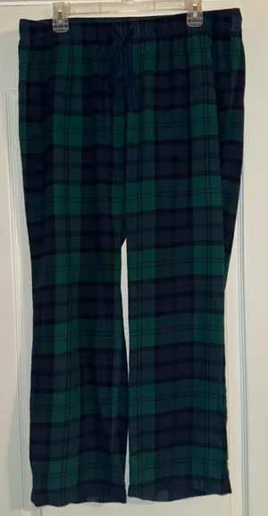 Old navy women’s green and blue pajama pants. Worn once thumbnail 2