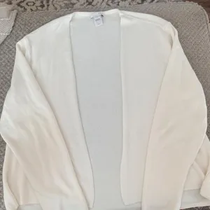 J.Jill Ivory Open Front Knit Cardigan Sweater Size Medium thumbnail 3