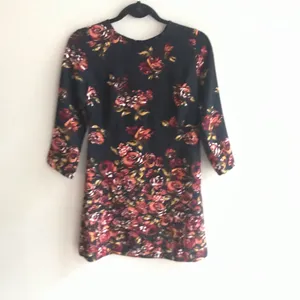 Abercrombie Black Dress with Floral Print Sz XS thumbnail 2