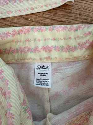 Frankie's Bikinis Yellow & Pink Floral Cami and Foldover Shorts Set thumbnail 2