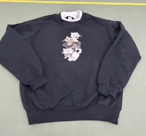 Decorated Originals Kitten Cat Stack Crewneck Sweatshirt Navy Blue Small thumbnail 1