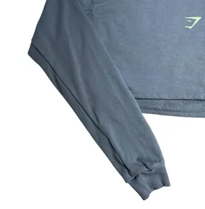 Gymshark Stone Grey Long Sleeve Cropped Sweater Womens L thumbnail 2
