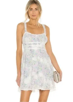 For Love And Lemons Loretta Lace Floral Mini Dress Ivory NWT Size XS thumbnail 6