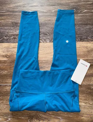 Lululemon Wunder Train With Pockets High Rise 25” Hawaiian Blue Size 6 NWT thumbnail 1