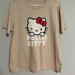 Women’s Sanrio Hello Kitty Tan Short Sleeve Tee thumbnail 1