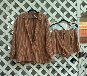 Free people stripped blazer set thumbnail 1