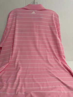 Adidas Pure Motion Pink & White Mens Golf Polo Shirt thumbnail 5