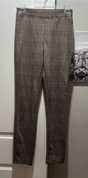 Halara high waisted houndstooth skinny work pants thumbnail 1