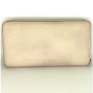 Gucci GG Two Tone Hardware Cream Leather Zip Around Wallet thumbnail 2