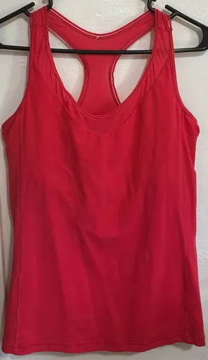 #92 Lululemon Pink Racerback Tank Top - Women's Activewear Size 10 thumbnail 1