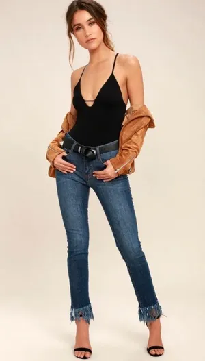 Free People Move Along Black Bodysuit Size M/ L thumbnail 5