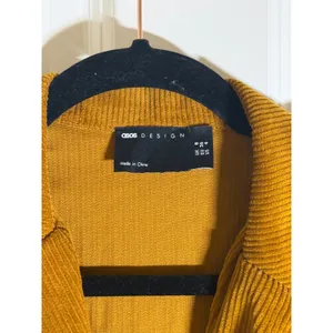 ASOS DESIGN Corduroy Mini Shirt Dress Tobacco‎ Button Front Short Sleeve 4 thumbnail 6